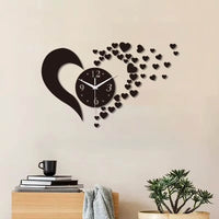 Horloge Murale Coeur Stickers