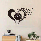 Horloge Murale Coeur Stickers