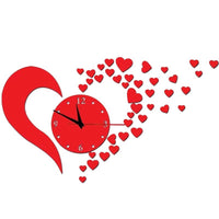 Horloge Murale Coeur Stickers
