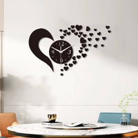Horloge Murale Coeur Stickers