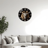 Horloge murale lion originale représentant le visage majestueux d’un lion au regard intense. Le cadran noir met en valeur les traits puissants de l’animal avec un design moderne et élégant. Les chiffres et les aiguilles blanches offrent un contraste harmonieux pour une lecture facile de l’heure. Cette horloge murale décorative apporte une touche sauvage et raffinée à votre intérieur. Le regard du lion évoque la force, le courage et la noblesse du roi des animaux. Idéale pour décorer un salon