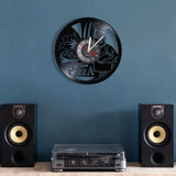 horloge- murale pizza vinyle 30 cm ronde dans le salon