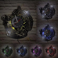 Horloge murale LED guerrier berserker viking à l'épée rétroéclairé