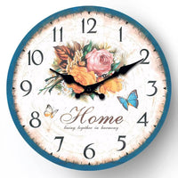 Horloge Vintage Home Fleurie