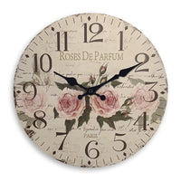 Horloge Murale Vintage Rose de Parfum