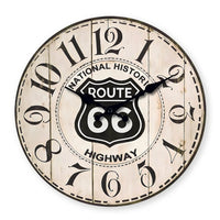 horloge murale style vintage avec logo de la route 66 au usa