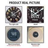 caracteristique une horloge murale vintage avec des bières