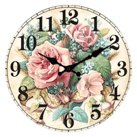 une horloge vintage rose de printemps