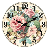 une horloge vintage rose de printemps