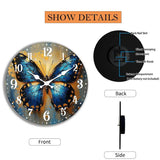 description produit infos une horloge murale vintage peint avec un papillon