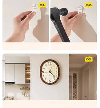 installation-horloge-murale-vintage-ovale-retro