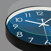 vue-au-dessus-horloge-murale-bleu-tendance-30cm-moderne