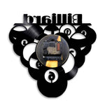 Horloge Vinyle <br> Boules de Billard