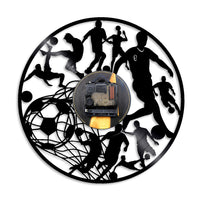 Horloge Vinyle Joueur de Football | Horloge Mania