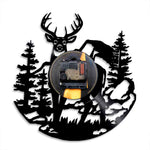 Horloge Vinyle Cerf de La Forêt | Horloge Mania