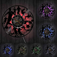 Horloge Vinyle Joueur de Football | Horloge Mania
