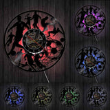Horloge Vinyle Joueur de Football | Horloge Mania
