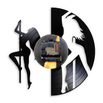 Horloge Vinyle Danseuse Sexy | Horloge Mania