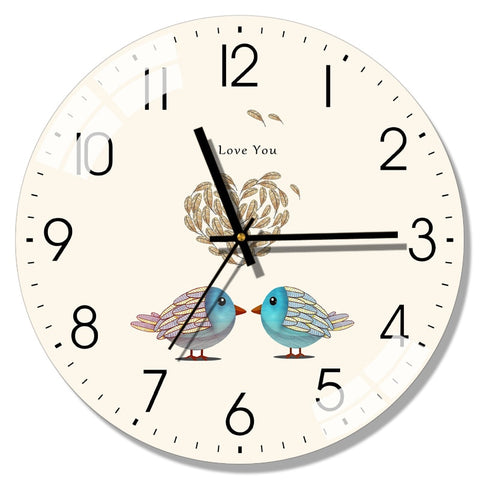 Horloge Design </br> Oiseaux Amoureux