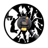 Horloge Vinyle Joueur de Basketball | Horloge Mania