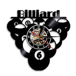 Horloge Vinyle <br> Boules de Billard
