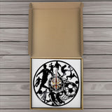 Horloge Vinyle Joueur de Football | Horloge Mania