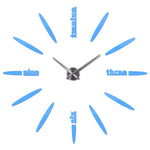 horloge_murale_design_lettre_bleu_clair