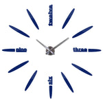 horloge_murale_design_lettre_bleu_foncé