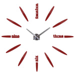 horloge_murale_design_lettre_rouge