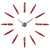 horloge_murale_design_lettre_rouge