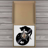 Horloge Vinyle </br> Chat Noir