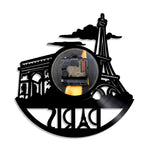 Horloge Vinyle Tour Eiffel | Horloge Mania