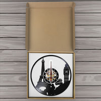 Horloge Vinyle Paris et Londres | Horloge Mania