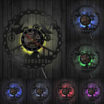 Horloge Vinyle  Saut en Moto