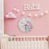horloge murale licorne silencieuse dans la chambre pour bebe