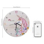 horloge murale licorne silencieuse diamètre 25 cm