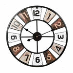 horloge-factory.com pour décoration murale en métal géante de 60 cm style industrielle et pendule à quartz