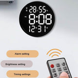 horloge murale scandinave en cercle digitale design noire