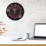horloge murale poker avec jeu de roulette casino pour le bureau de la chambre