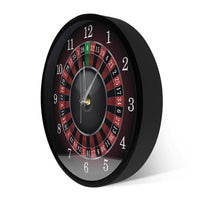 horloge murale poker avec jeu de roulette casino en métal pour art mural