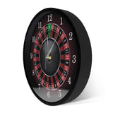 horloge murale poker avec jeu de roulette casino en métal pour art mural