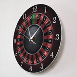 horloge murale poker avec jeu de roulette casino pour le salon