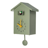 horloge coucou moderne vert avec pendule