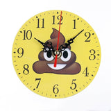 horloge murale enfant emoji en forme de caca