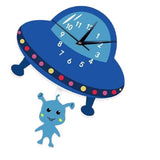 horloge murale martienne bleue