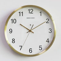 horloge murale lumineuse Cadran Doré avec LED Bleu intégrée