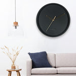 Horloge murale style scandinave et nordique avec quartz comme mécanisme sans bruit tic-tac pour installer dans un salon ou une cuisine moderne pour salon 2021-2022-2023
