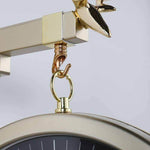 suspension nordique pour horloge murale style scandinave en forme de pendule de gare vintage en fer forgé pour bistro en rétro