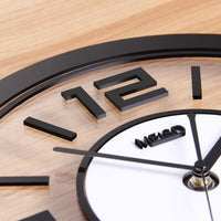 cadran horloge murale transparent noir