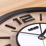 cadran horloge murale transparent noir